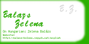 balazs zelena business card